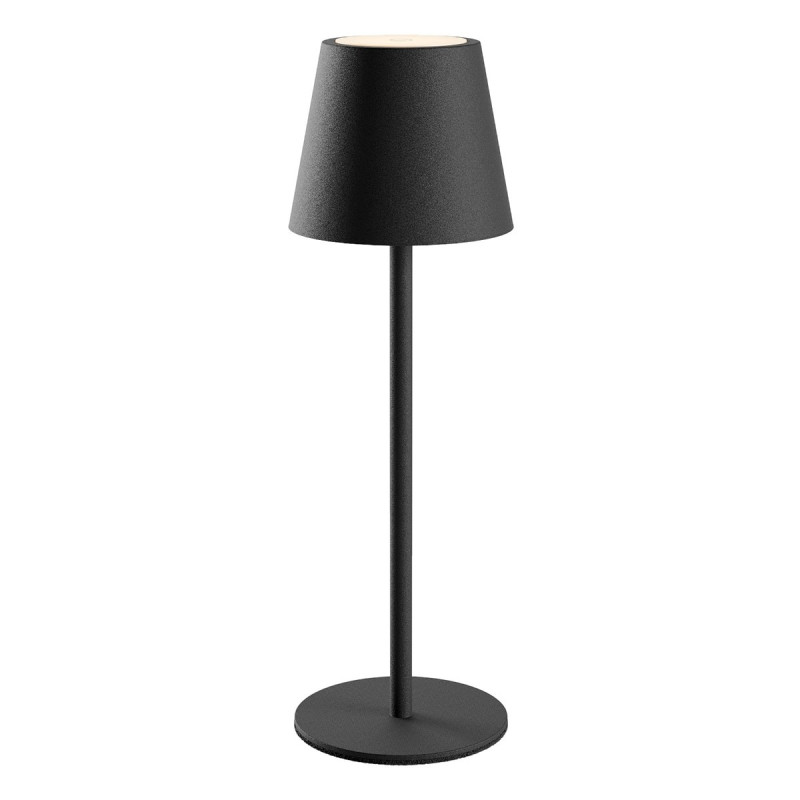 Veioza LED Moby 90575, 3.5W, lumina calda / neutra / rece, dimabila, comutator tactil, neagra, interior / exterior, moderna