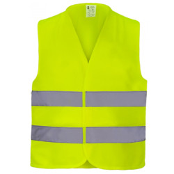 Vesta semnalizare cu banda reflectorizanta, EV5, galben neon, marimea L