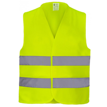 Vesta semnalizare cu banda reflectorizanta, EV5, galben neon, marimea L