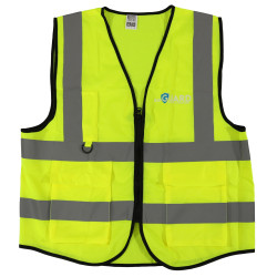 Vesta semnalizare cu banda reflectorizanta Pro 1904, galben neon, marimea XXL