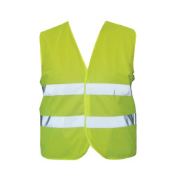 Veste semnalizare cu banda reflectorizanta, EV5, galben neon, marimea XL