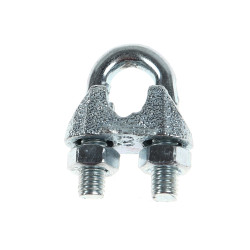 Brida zincata pentru legare cablu otel de 8 mm, Cablero CD011A08U, set 2 bucati