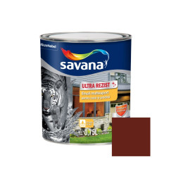 Vopsea acrilica pentru lemn / metal, Savana Ultra Rezist, interior / exterior, pe baza de apa, maro, 0.75 L