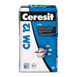 Adeziv pentru gresie si faianta Ceresit CM 12, interior / exterior, gri, 25 kg