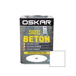 Vopsea alchidica Direct pe beton Oskar, interior / exterior, alb, 0.75 L