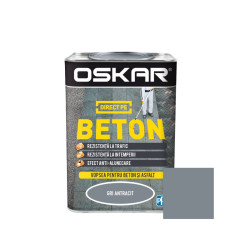 Vopsea alchidica Direct pe beton Oskar, interior / exterior, gri antracit, 0.75 L