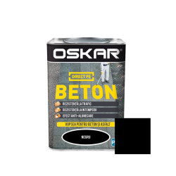 Vopsea alchidica Direct pe beton Oskar, interior / exterior, negru, 0.75 L