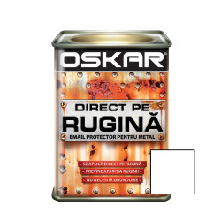 Vopsea alchidica Direct pe rugina Oskar, interior / exterior, alb lucios, 0.5 L