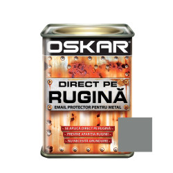 Vopsea alchidica Direct pe rugina Oskar, interior / exterior, argintiu metalizat, 0.5 L