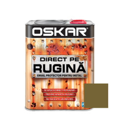 Vopsea alchidica Direct pe rugina Oskar, interior / exterior, auriu metalizat, 2.5 L