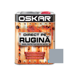 Vopsea alchidica Direct pe rugina Oskar, interior / exterior, gri lucios, 2.5 L