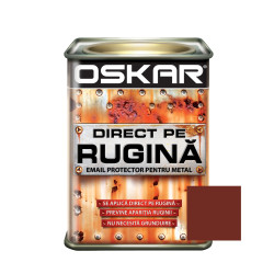 Vopsea alchidica Direct pe rugina Oskar, interior / exterior, maro roscat lucios, 0.5 L