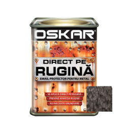 Vopsea alchidica Direct pe rugina Oskar, interior / exterior, negru - lovitura de ciocan, 0.5 L