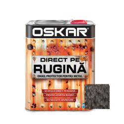Vopsea alchidica Direct pe rugina Oskar, interior / exterior, negru - lovitura de ciocan, 2.5 L