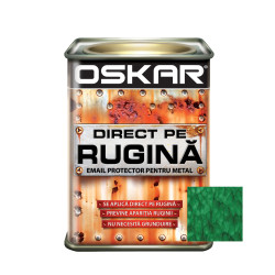 Vopsea alchidica Direct pe rugina Oskar, interior / exterior, verde inchis - lovitura de ciocan, 0.5 L