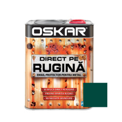 Vopsea alchidica Direct pe rugina Oskar, interior / exterior, verde inchis lucios, 2.5 L