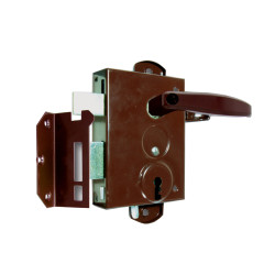 Broasca aplicata pentru usi exterioare / porti, Verofer 12-08 701-116, dreapta, cu 2 chei, 50 x 65 mm