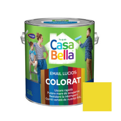Vopsea alchidica pentru lemn / metal, Casabella, interior / exterior, galben, 2.5 L