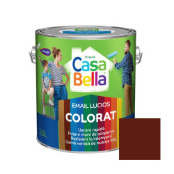 Vopsea alchidica pentru lemn / metal, Casabella, interior / exterior, maro, 2.5 L