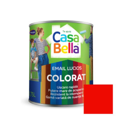 Vopsea alchidica pentru lemn / metal, Casabella, interior / exterior, rosu, 0.75 L