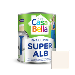Vopsea alchidica pentru lemn / metal, Casabella, interior / exterior, super alb, 0.75 L