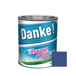 Vopsea alchidica pentru lemn / metal, Danke! Uscare Rapida, interior / exterior, albastru, 0.75 L