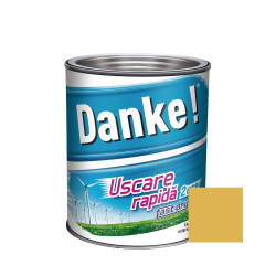 Vopsea alchidica pentru lemn / metal, Danke! Uscare Rapida, interior / exterior, galben mustar, 0.75 L
