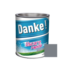 Vopsea alchidica pentru lemn / metal, Danke! Uscare Rapida, interior / exterior, gri metal, 2.5 L