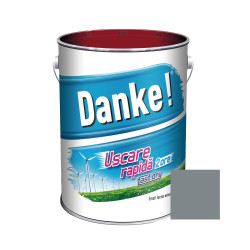 Vopsea alchidica pentru lemn / metal, Danke! Uscare Rapida, interior / exterior, gri metal, 4 L