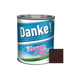 Vopsea alchidica pentru lemn / metal, Danke! Uscare Rapida, interior / exterior, maro ciocolatiu, 2.5 L