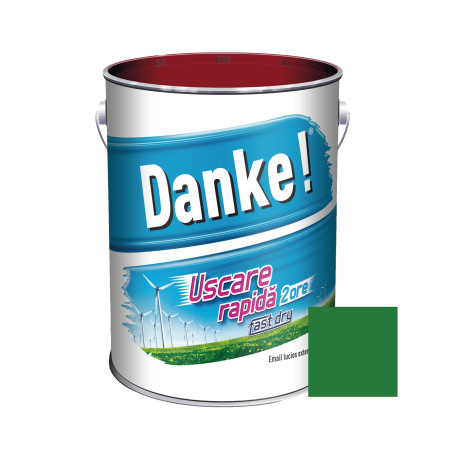 Vopsea alchidica pentru lemn / metal, Danke! Uscare Rapida, interior / exterior, verde deschis, 4 L