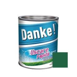 Vopsea alchidica pentru lemn / metal, Danke! Uscare Rapida, interior / exterior, verde inchis, 0.75 L