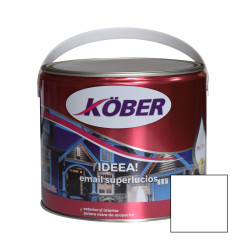 Vopsea alchidica pentru lemn / metal, Kober Ideea, interior / exterior, alb, 2.5 L