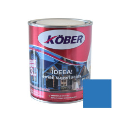 Vopsea alchidica pentru lemn / metal, Kober Ideea, interior / exterior, albastru luminos, 0.75 L