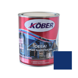 Vopsea alchidica pentru lemn / metal, Kober Ideea, interior / exterior, albstru mediu, 0.75 L