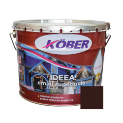 Vopsea alchidica pentru lemn / metal, Kober Ideea, interior / exterior, brun RAL 8017, 10 L