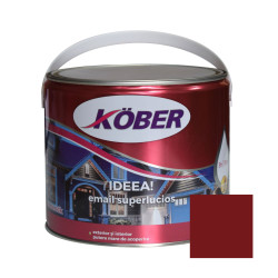 Vopsea alchidica pentru lemn / metal, Kober Ideea, interior / exterior, grena, 2.5 L