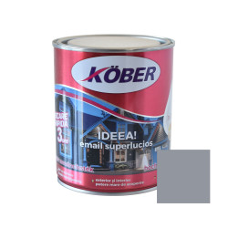 Vopsea alchidica pentru lemn / metal, Kober Ideea, interior / exterior, gri deschis, 0.75 L