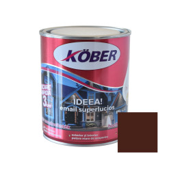 Vopsea alchidica pentru lemn / metal, Kober Ideea, interior / exterior, maro deschis, 0.75 L