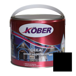 Vopsea alchidica pentru lemn / metal, Kober Ideea, interior / exterior, negru, 2.5 L