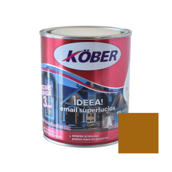Vopsea alchidica pentru lemn / metal, Kober Ideea, interior / exterior, ocru luminos, 0.75 L