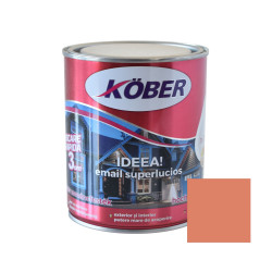 Vopsea alchidica pentru lemn / metal, Kober Ideea, interior / exterior, orange, 0.75 L