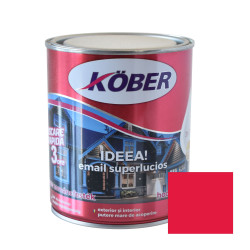 Vopsea alchidica pentru lemn / metal, Kober Ideea, interior / exterior, rosu, 0.75 L
