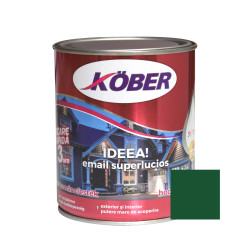 Vopsea alchidica pentru lemn / metal, Kober Ideea, interior / exterior, verde mediu, 0.75 L