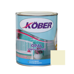 Vopsea alchidica pentru lemn / metal, Kober Opal, interior / exterior, ivoire luminos, 0.75 L