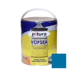 Vopsea alchidica pentru lemn / metal, lucioasa, Pitura, interior / exterior, albastru V53620, 4 L