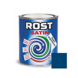 Vopsea alchidica pentru lemn / metal, Rost Satin, interior / exterior, albastru, 0.6 L