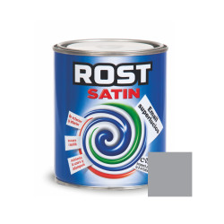 Vopsea alchidica pentru lemn / metal, Rost Satin, interior / exterior, gri, 0.6 L