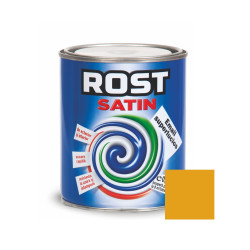 Vopsea alchidica pentru lemn / metal, Rost Satin, interior / exterior, ocru, 0.6 L