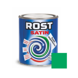 Vopsea alchidica pentru lemn / metal, Rost Satin, interior / exterior, verde iarba, 0.6 L